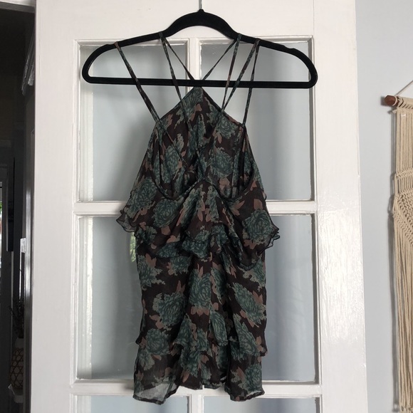 Barely worn floral boho flowy Free People Tank Top - Picture 2 of 4